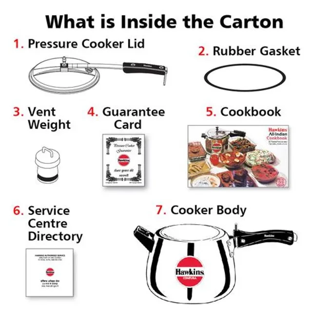 Hawkins Contura Aluminium Inner Lid Pressure Cooker - With Handle, Silver, HC40, 4 l-6.webp